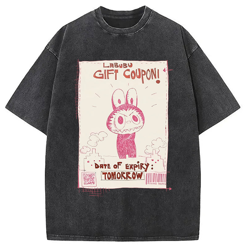 bbb Vintage Labubu Graffiti Washed T-Shirt
