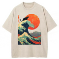 bbb Black Cat Wave Washed T-shirt
