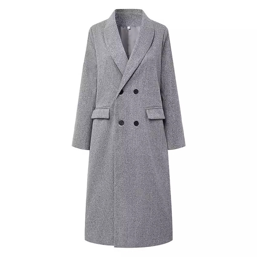 Insulating Women’s Midcoat - Double Breasted, Wool