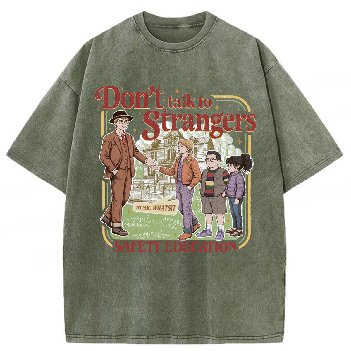 bbb Don't Talk To Strangers Washed T-shirt
