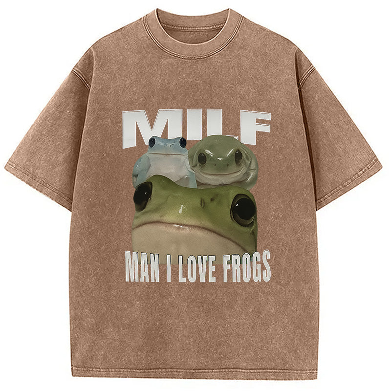 bbb Man I Love Frogs Washed T-Shirt