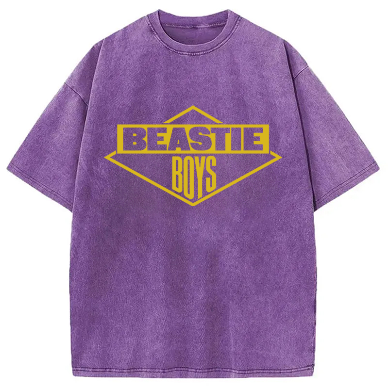bbb Vintage Black Logo Beastie Boys Hiphop Washed T-Shirt