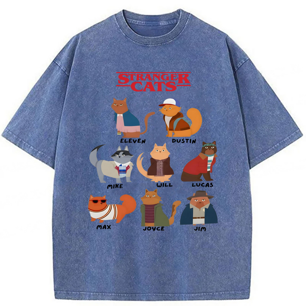 bbb Stranger Cat Washed T-shirt