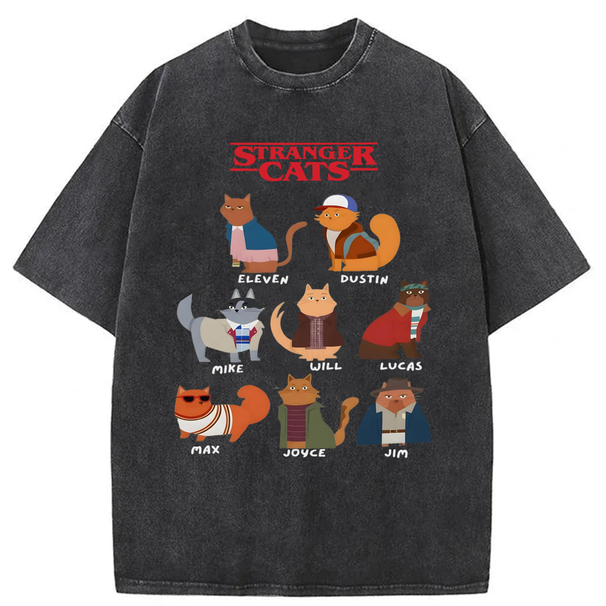 bbb Stranger Cat Washed T-shirt