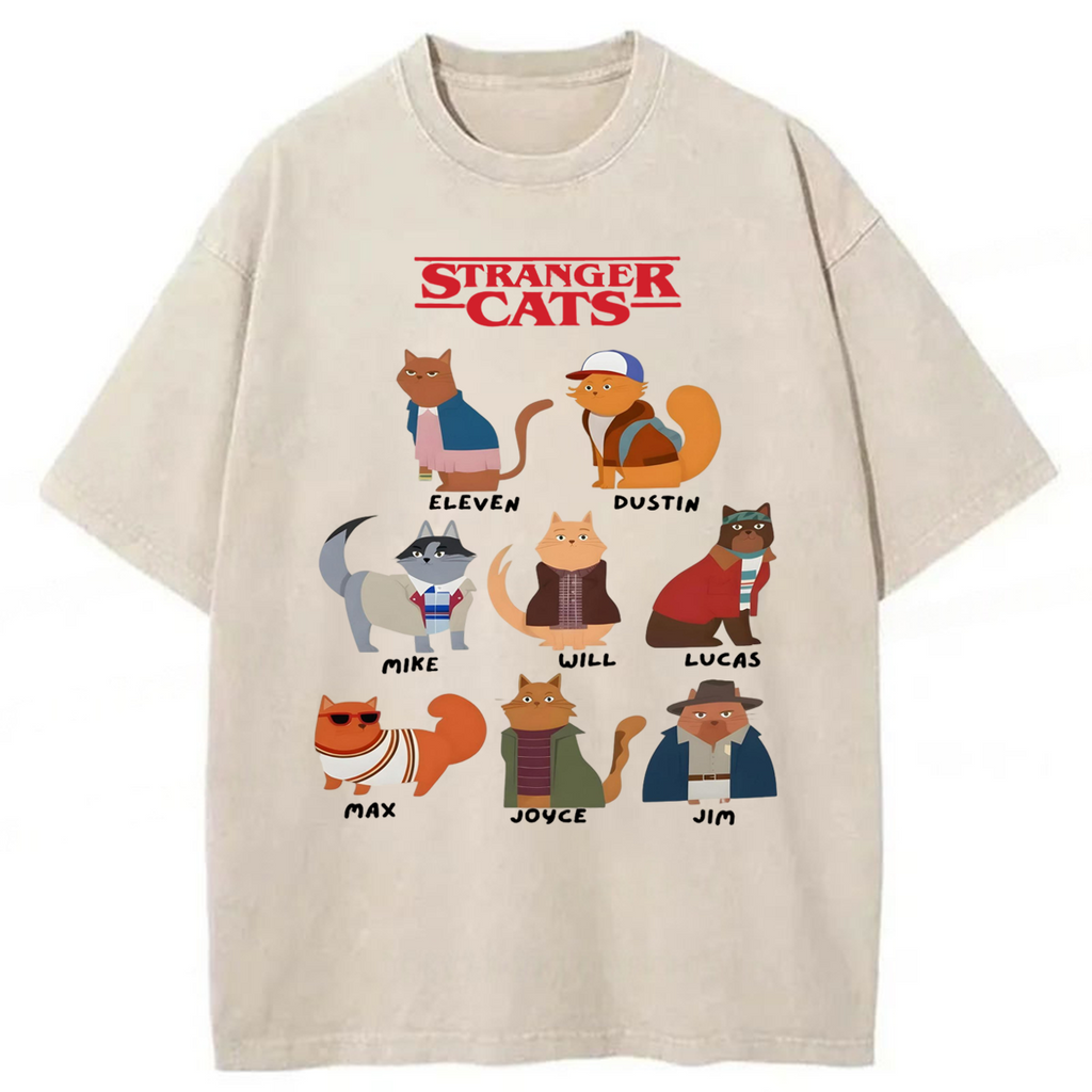 bbb Stranger Cat Washed T-shirt