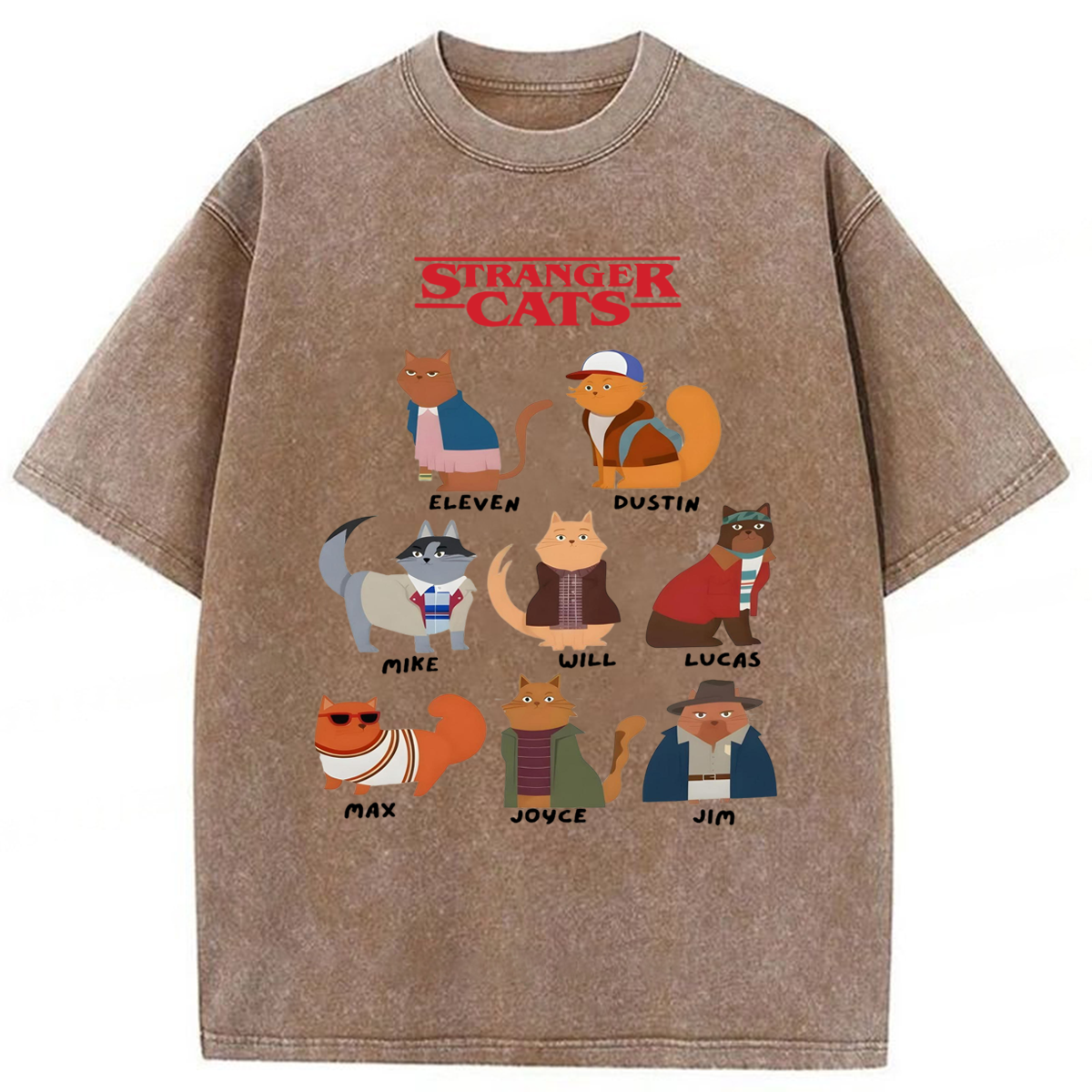 bbb Stranger Cat Washed T-shirt
