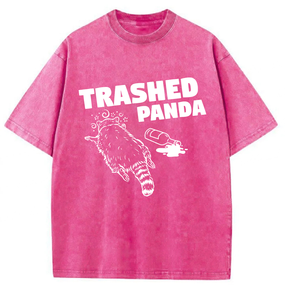 bbb Funny Trashed Panda Racoon Gets Drunk  Washed T-shirt