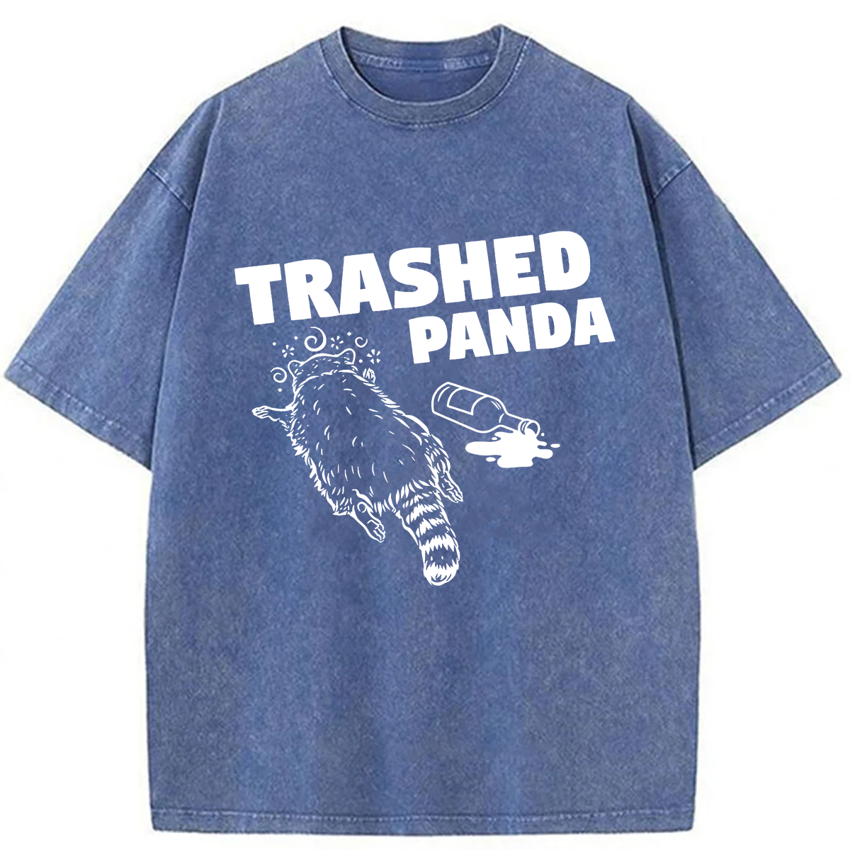 bbb Funny Trashed Panda Racoon Gets Drunk  Washed T-shirt