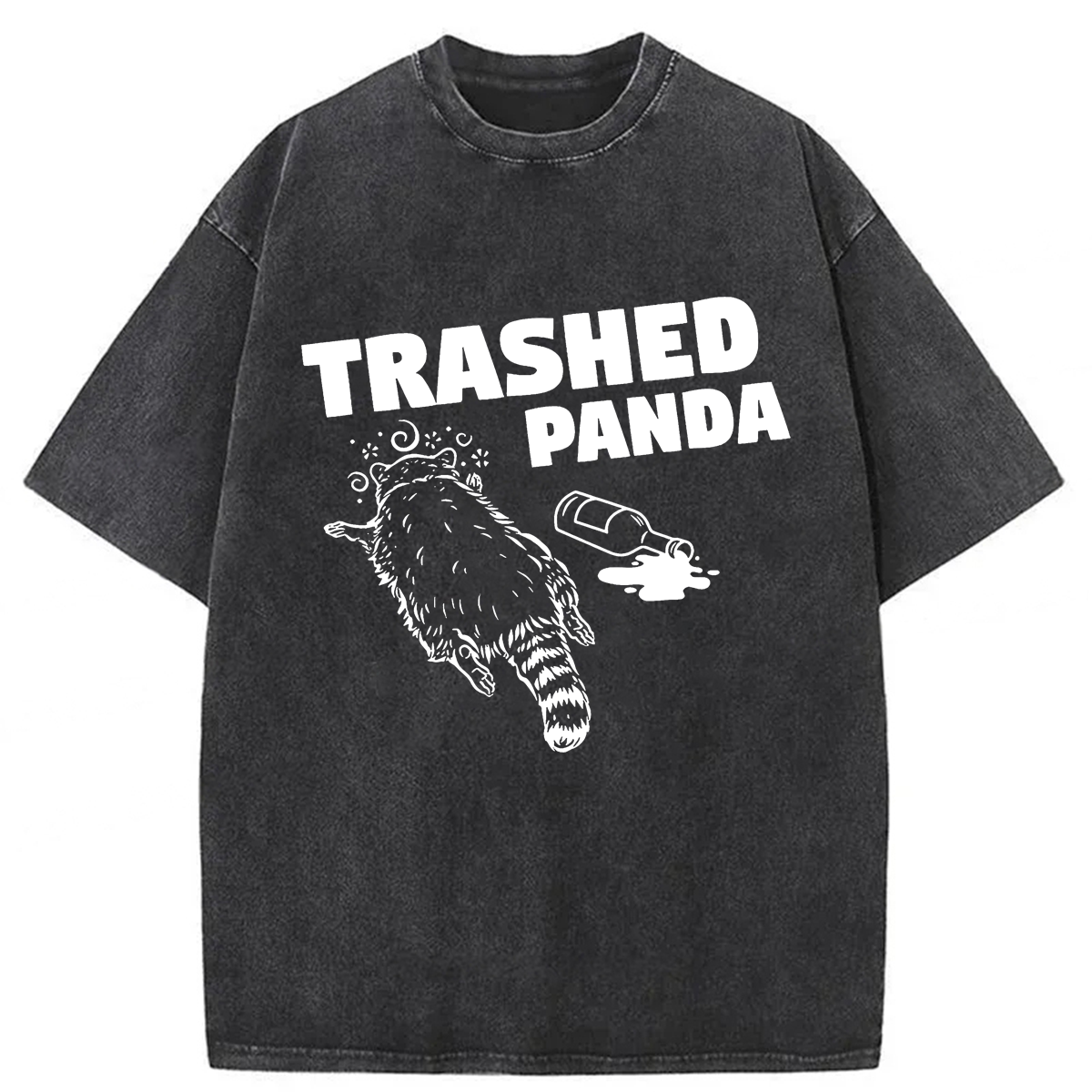 bbb Funny Trashed Panda Racoon Gets Drunk  Washed T-shirt