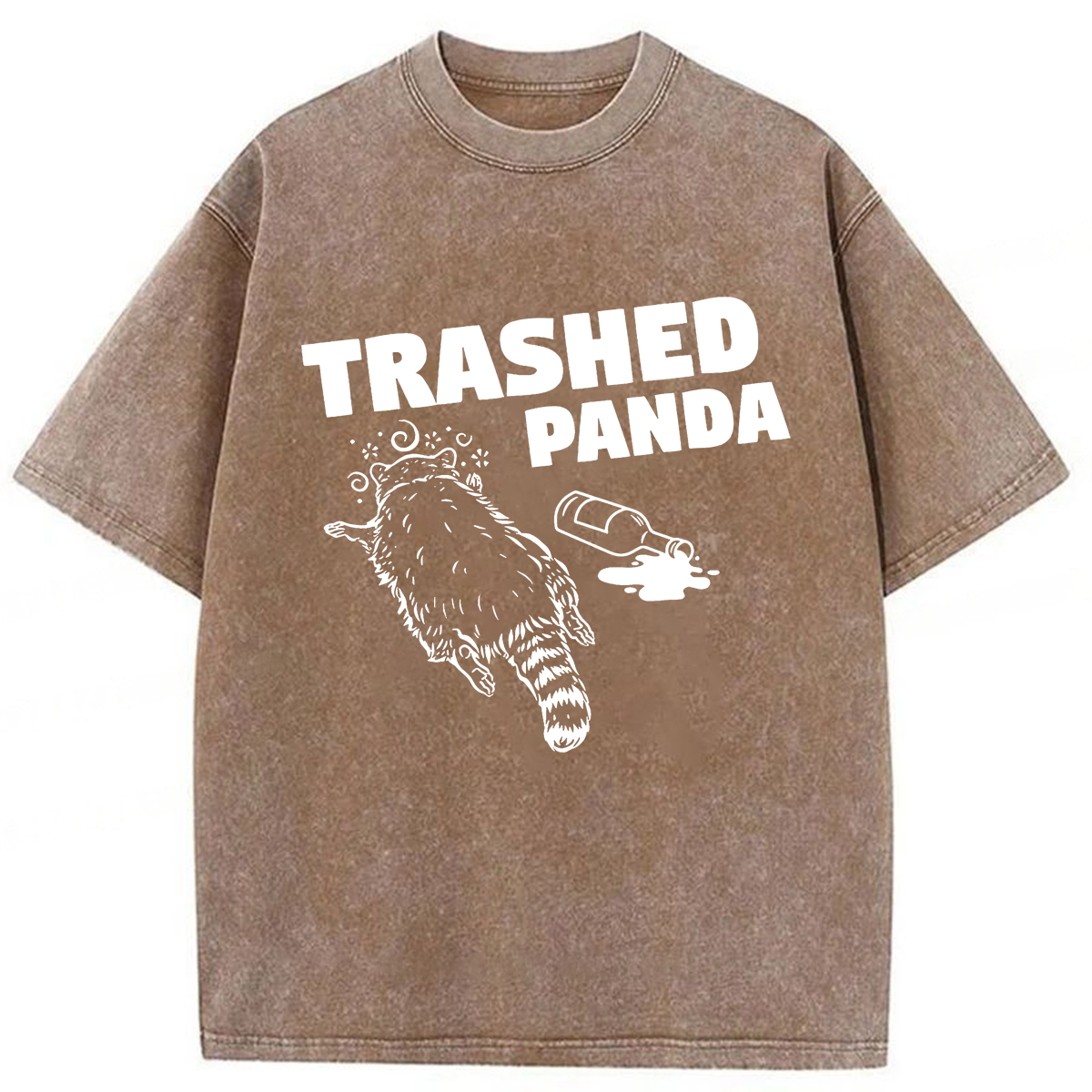bbb Funny Trashed Panda Racoon Gets Drunk  Washed T-shirt