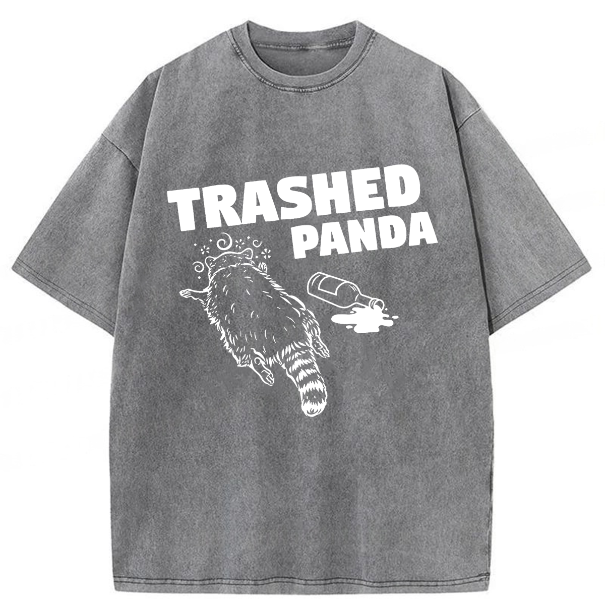 bbb Funny Trashed Panda Racoon Gets Drunk  Washed T-shirt