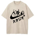 bbb Black Cat Ghibli Vintage Washed T-Shirt
