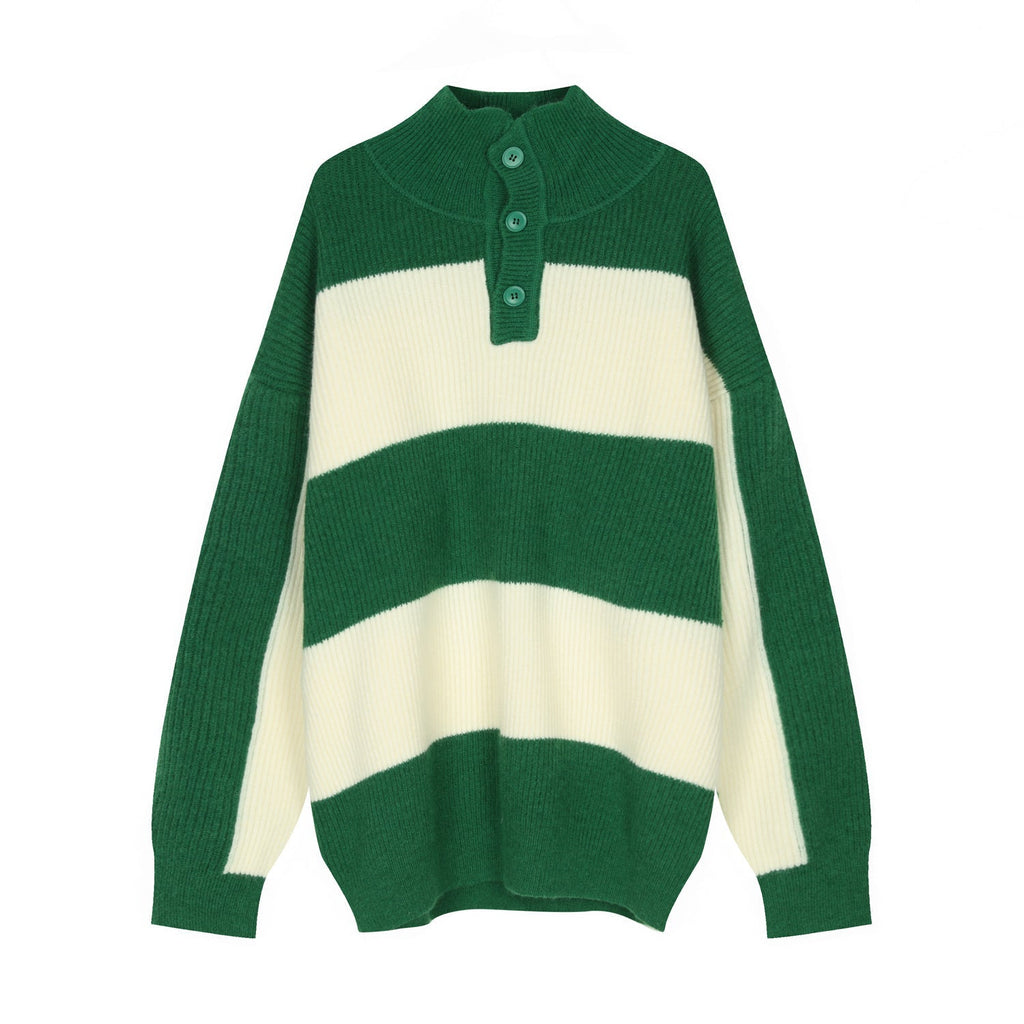 Warm Men’s Turtleneck Sweater - Relaxed Ribbed Knit, Winter