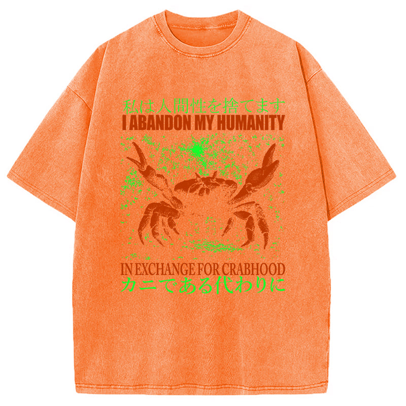 bbb Vintage Japanese Crab Jokes Washed T-Shirt