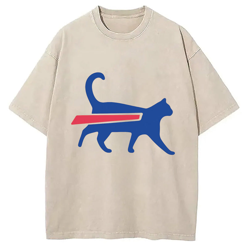 bbb Cat-Bills is Buffalo Bills Funny Meme Washed T-Shirt