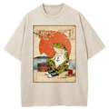 bbb Japanese Style Frog Washed T-shirt