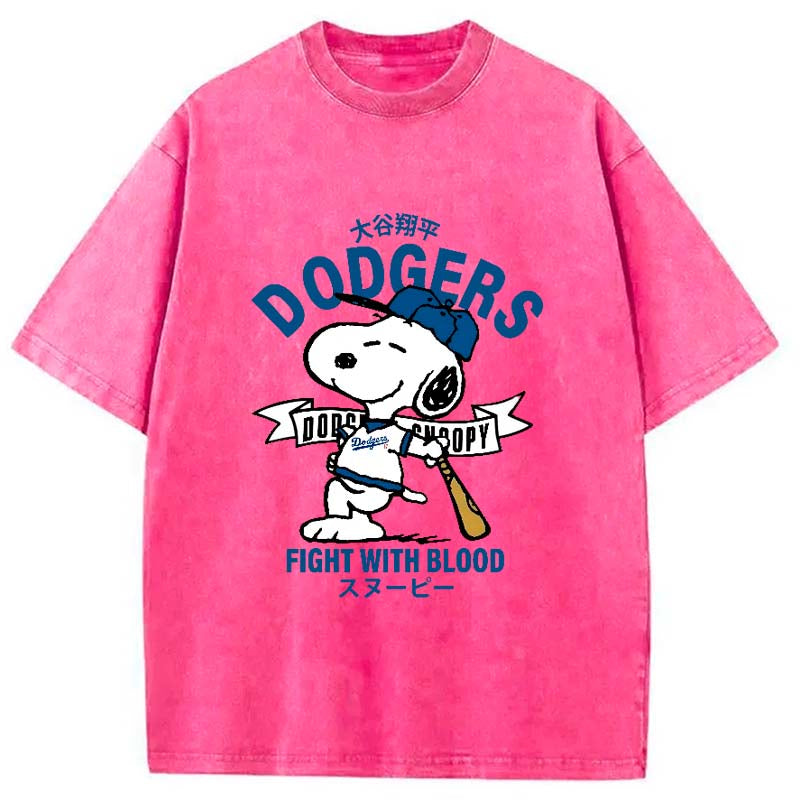 bbb Dodgers Fight With Blood Washed T-Shirt
