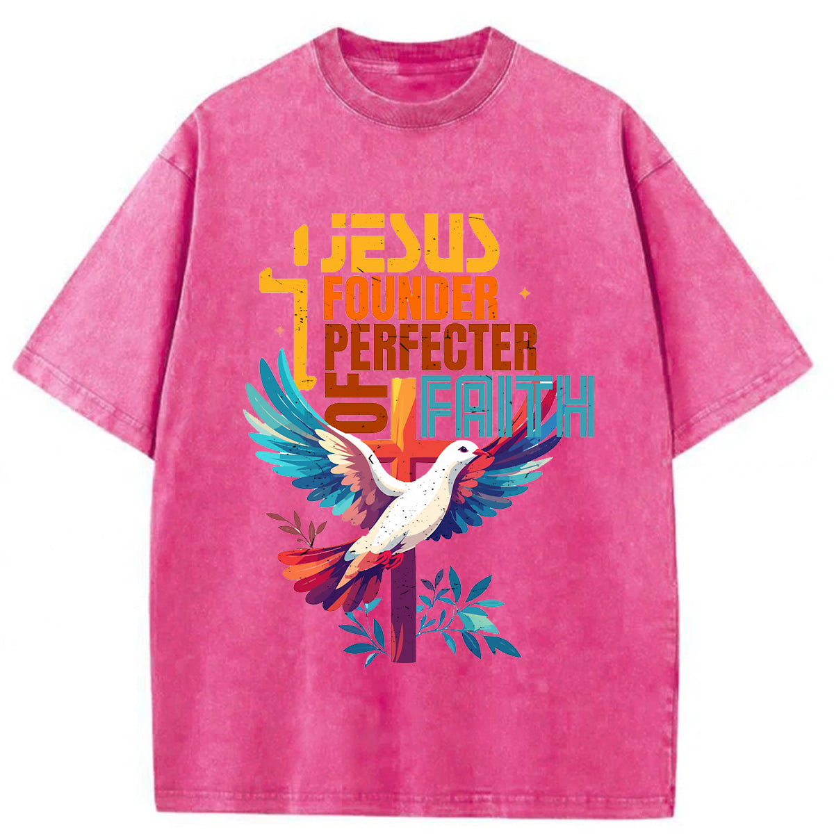 bbb Jesus Founder Perfecter Of Faith Washed T-shirt
