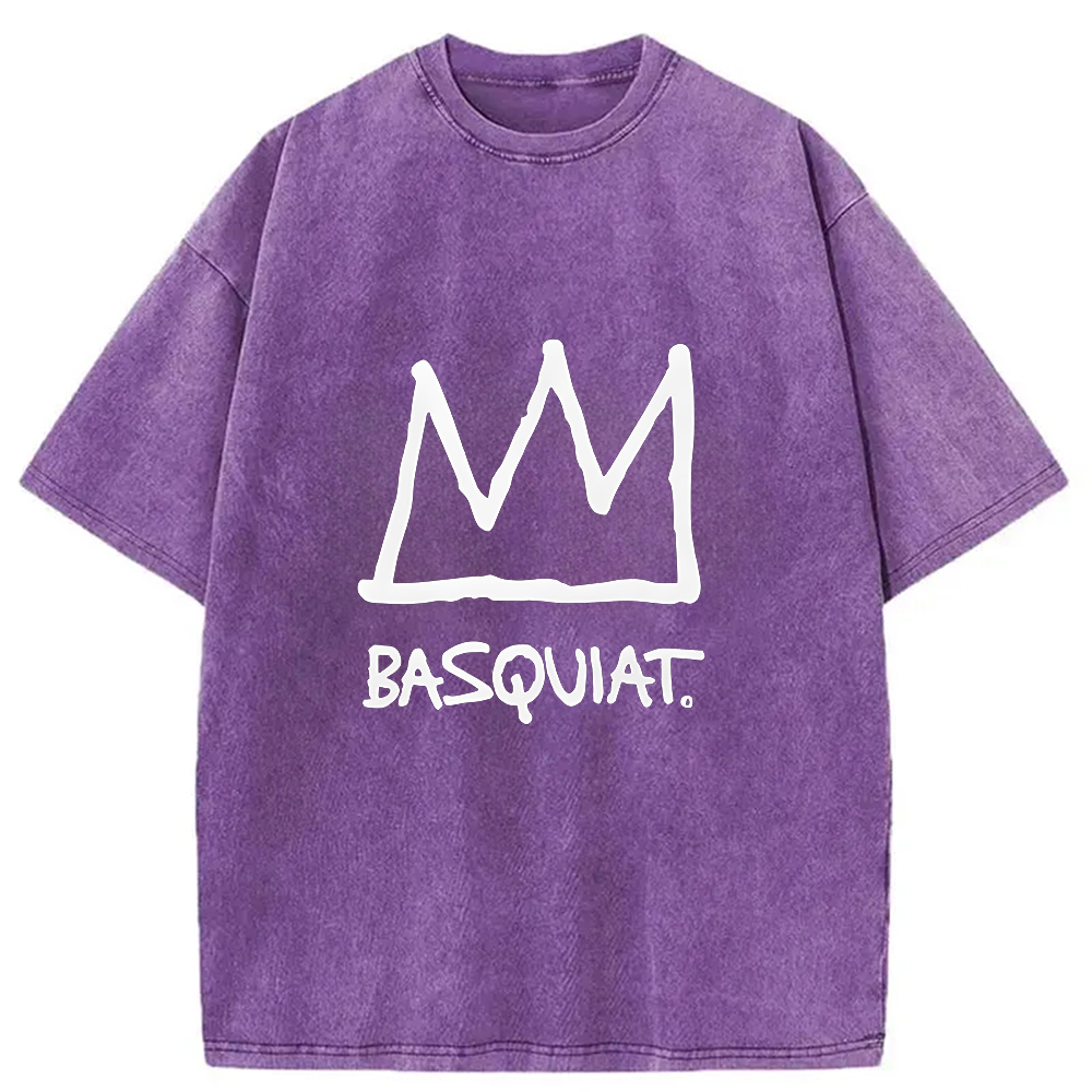 bbb Jean Michel Basquiat Crown Washed T-Shirt