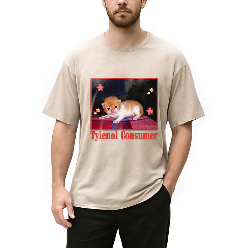 bbb Tylenol Cat Meme Washed T-Shirt