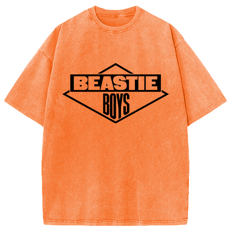 bbb Vintage Black Logo Beastie Boys Hiphop Washed T-Shirt