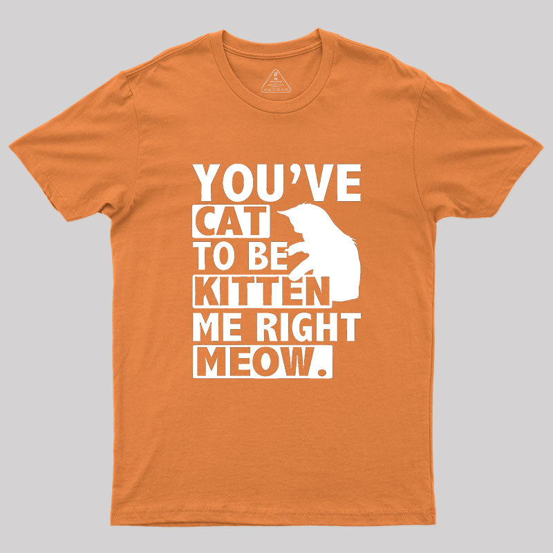 You've Cat To Be Kitten Me Right Meow  T-Shirt