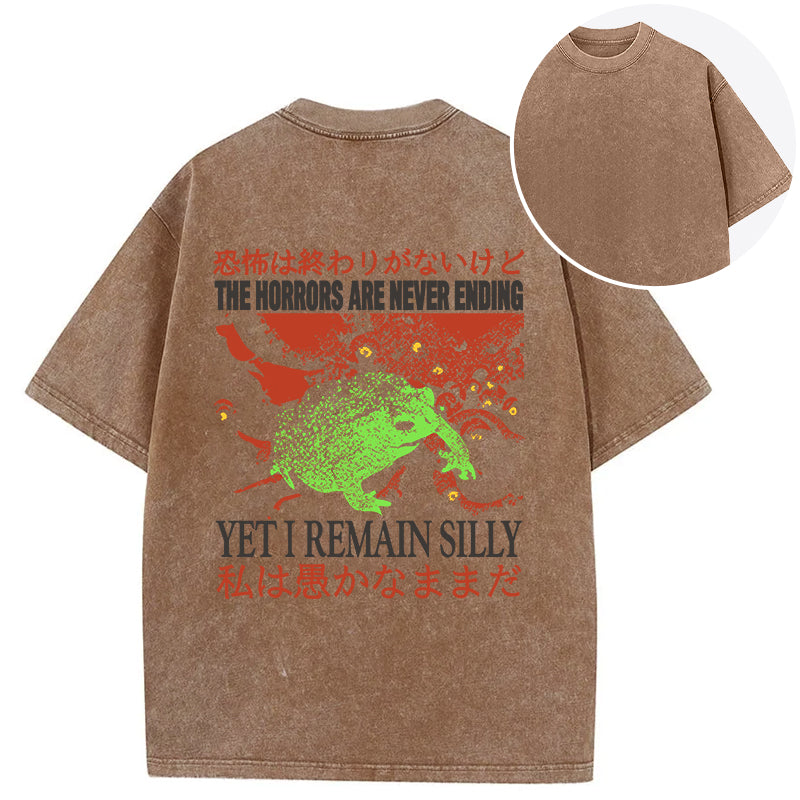 bbb The Horrors are Never Ending Back Washed T-Shirt