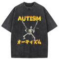 bbb Autism Funny Skeleton Washed T-Shirt