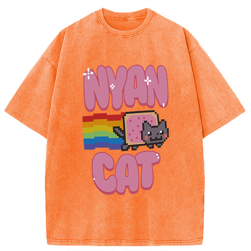 bbb Nyan Cat Pride Washed T-Shirt