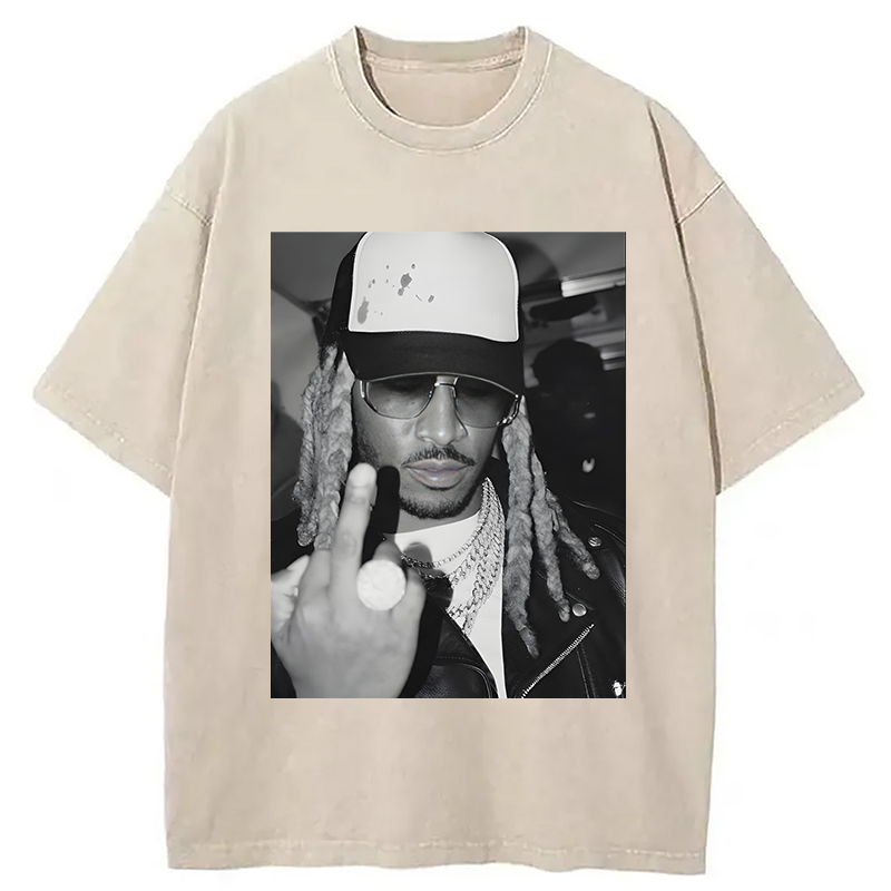 bbb Retro Future Hiphop Rapper Washed T-Shirt