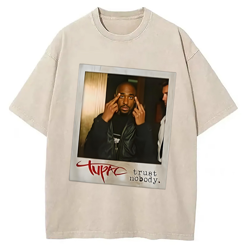 bbb TUPAC SHAKUR Trust Nobody Washed T-Shirt