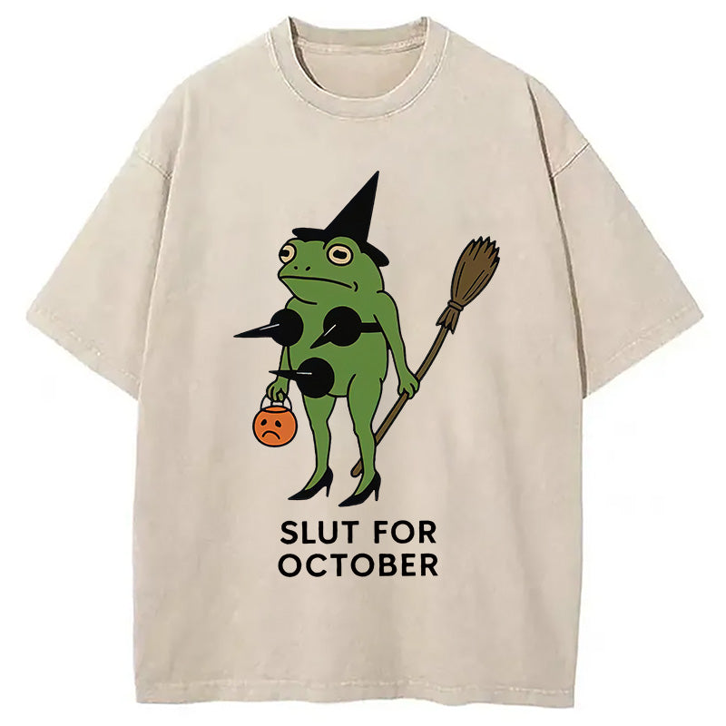 bbb Slut For October Washed T-Shirt