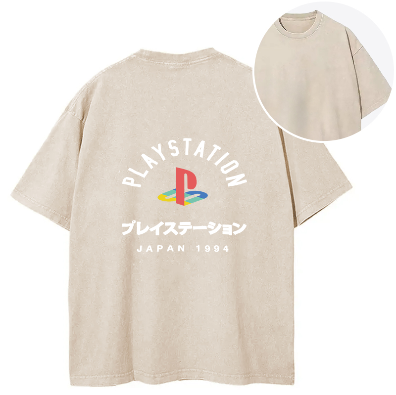 bbb PlayStation Japan Back Washed T-Shirt
