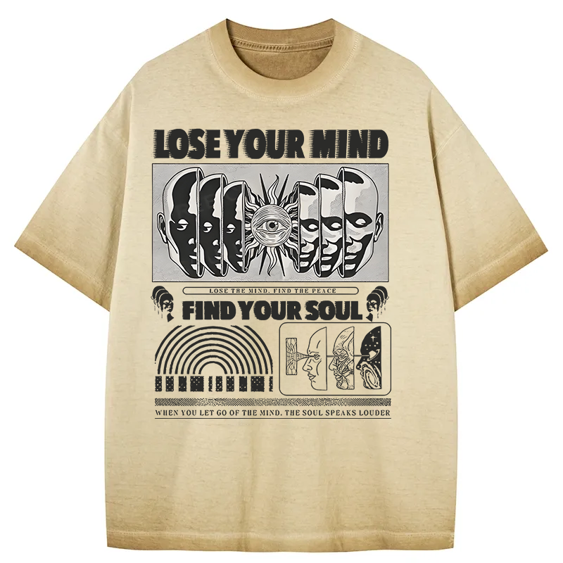 bbb Lose Mind Find Soul Gradient Washed T-Shirt