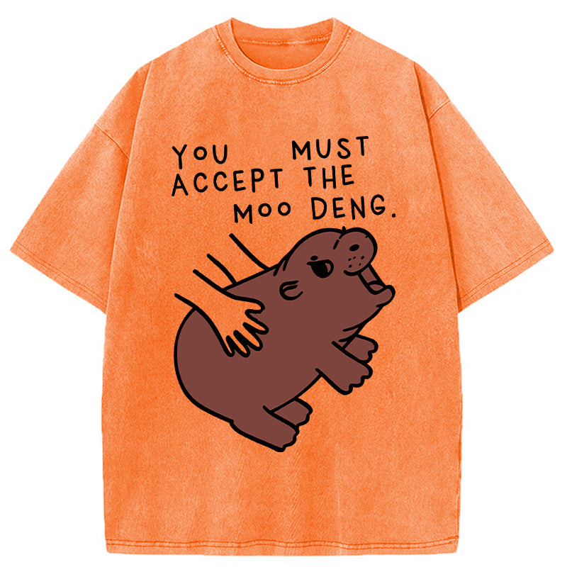bbb Give You Moo Deng Washed T-Shirt