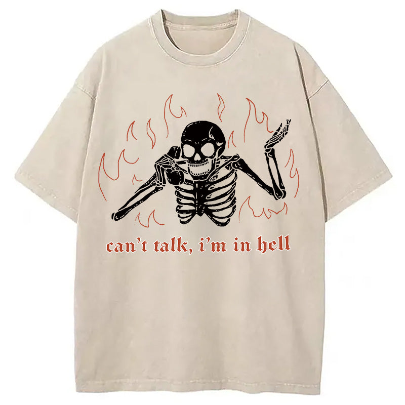 bbb Can't Talk In Hell Washed T-Shirt