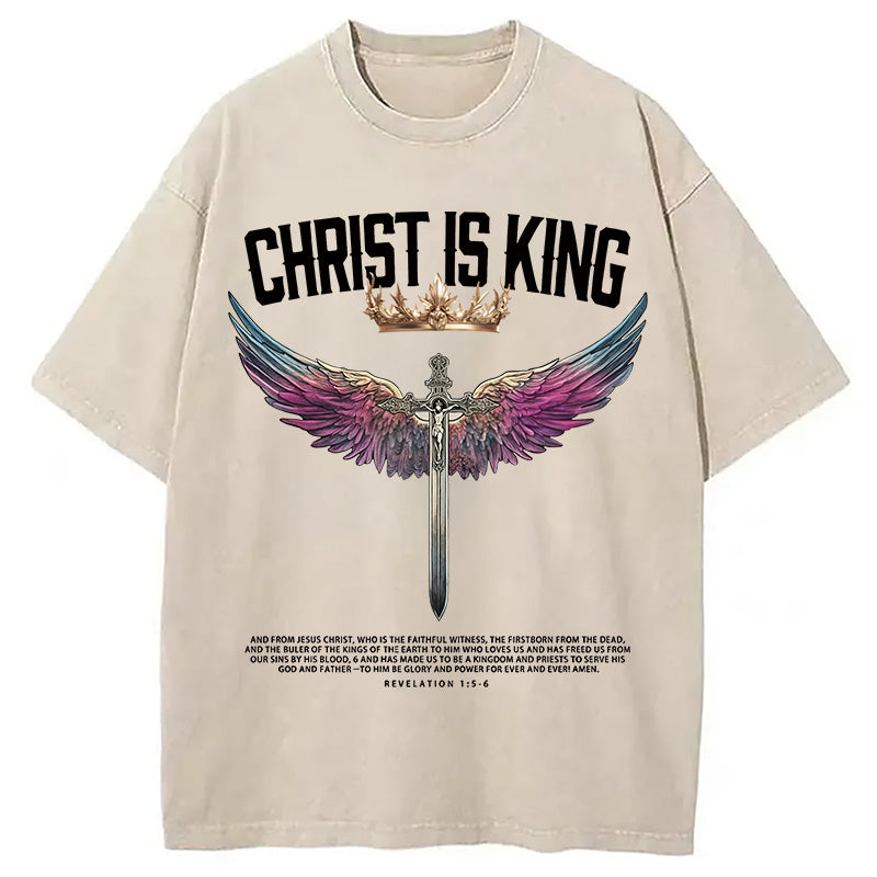 bbb Christ Is King Christian Washed T-Shirt