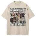 bbb Morbidly A Beast Cat Meme Washed T-Shirt