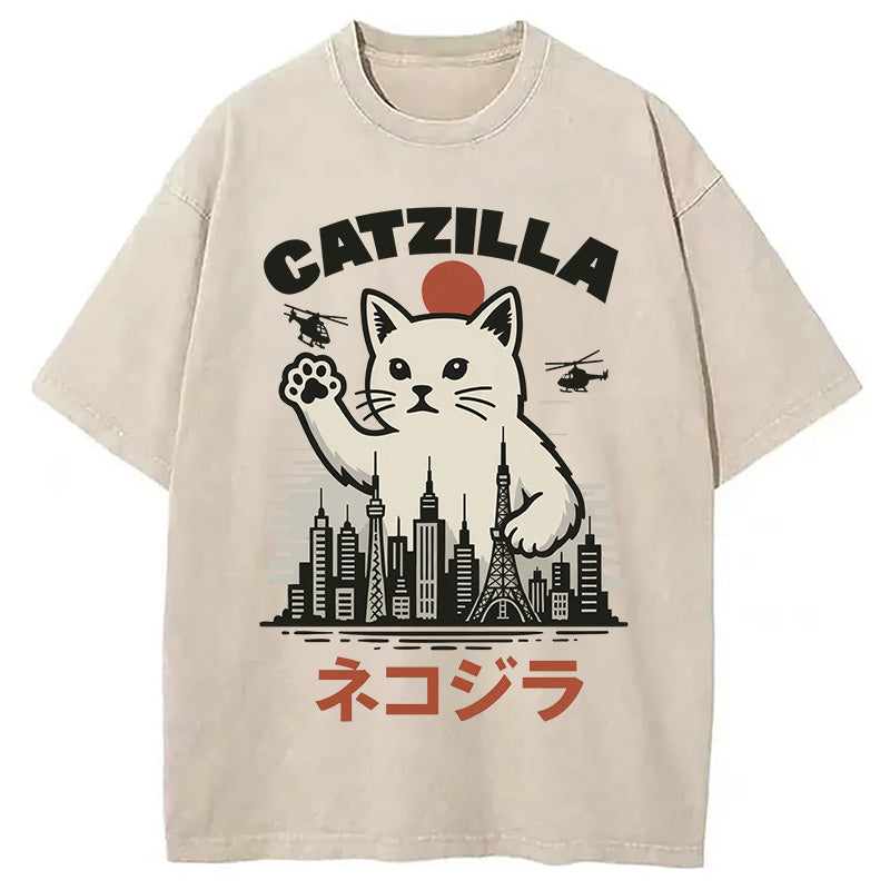 bbb Feline Fury Over Tokyo Washed T-Shirt