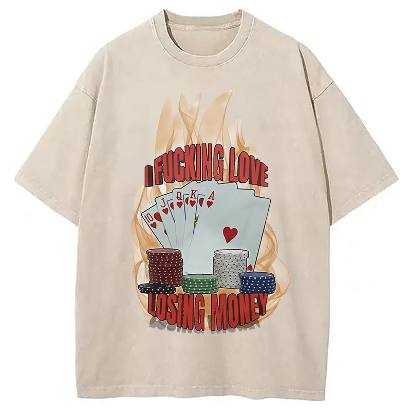 bbb I Love Losing Money Washed T-Shirt