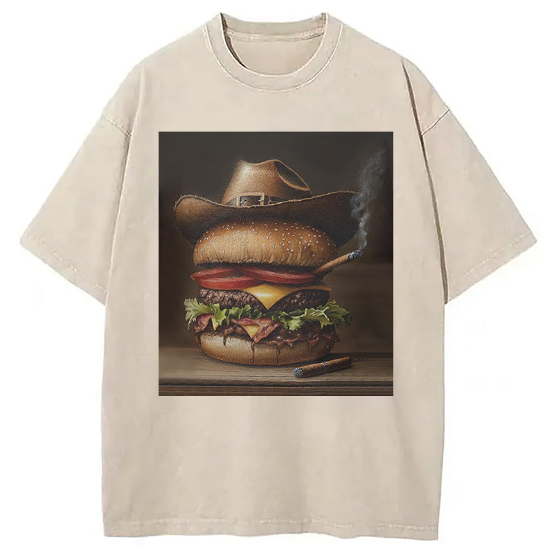 bbb Funny Hamburger Meme Washed T-Shirt