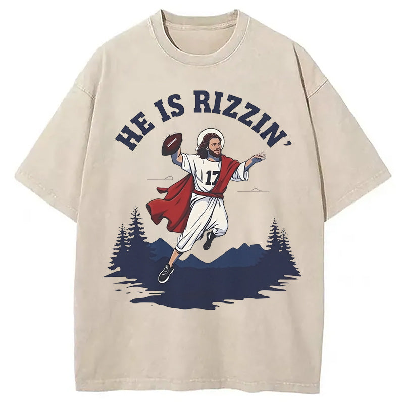 bbb He Is Rizzin' Washed T-Shirt