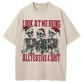 bbb Funny Christmas Skull Washed T-Shirt