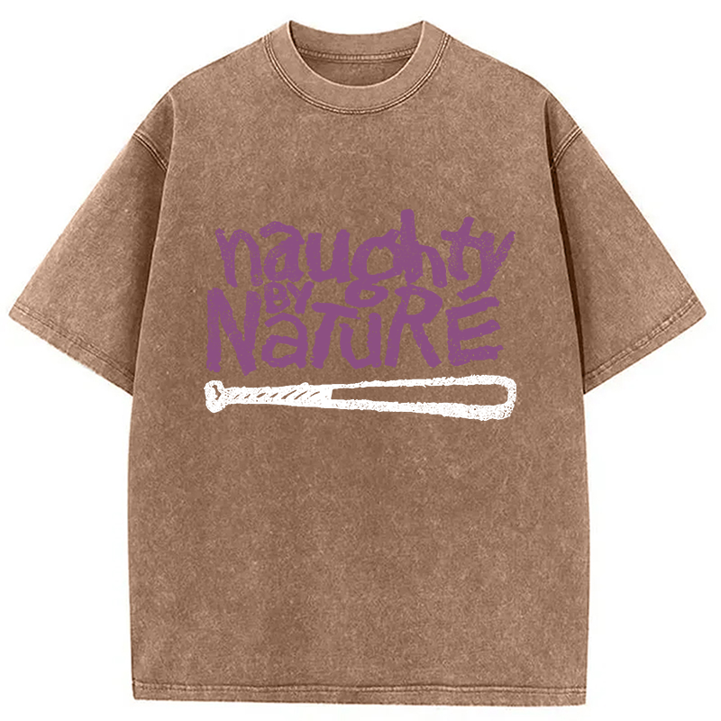 bbb Logo Naughty By Nature Hiphop Washed T-Shirt