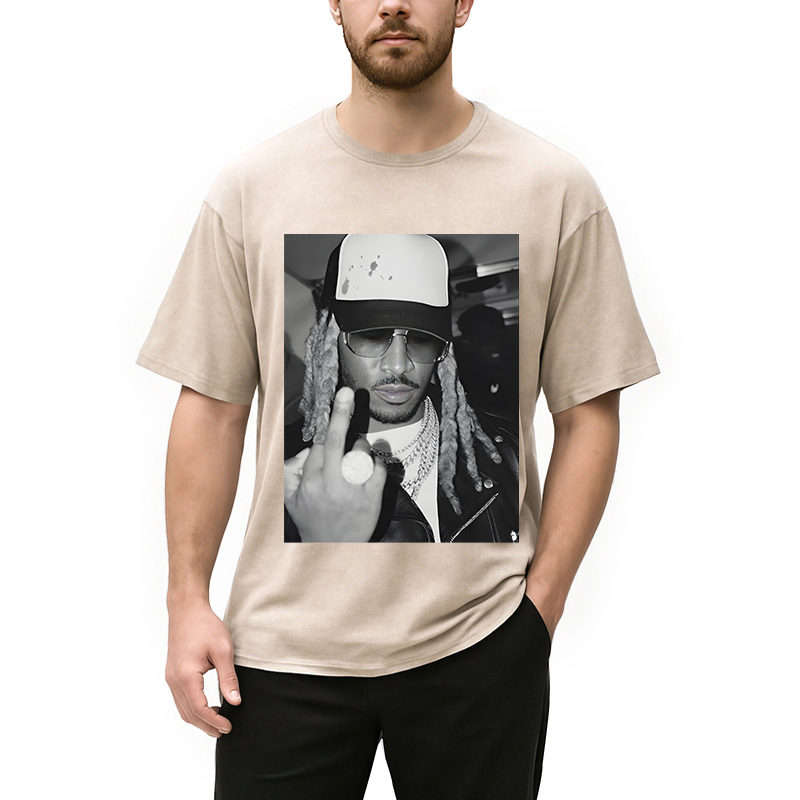 bbb Retro Future Hiphop Rapper Washed T-Shirt