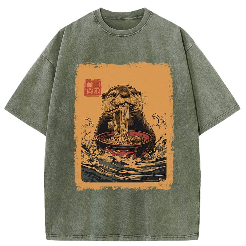 bbb Ramen Lover Otter Washed T-Shirt