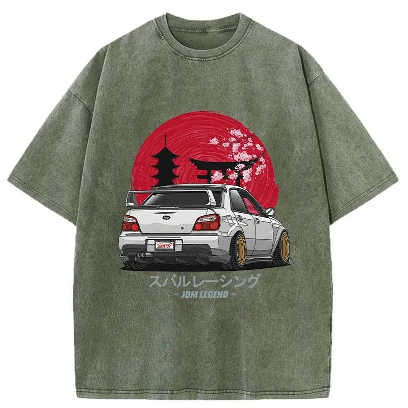 bbb Subaru Racing Car Japanese Washed T-Shirt