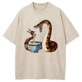 bbb Japanese Kawaii Ramen Snake Funny Washed T-Shirt
