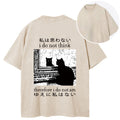 bbb Thinking Cat Back Washed T-Shirt
