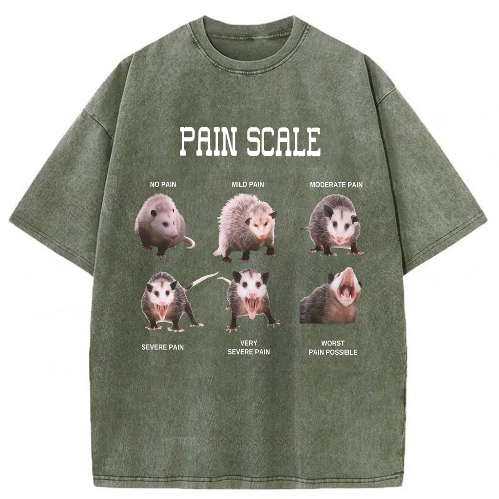 bbb Nurse Pain Scale Pain Assessment Washed T-shirt